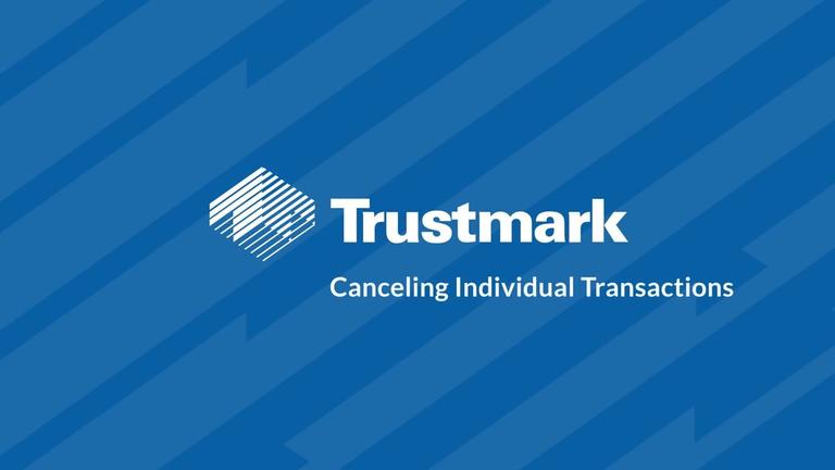 Cancelling Individual Transactions
