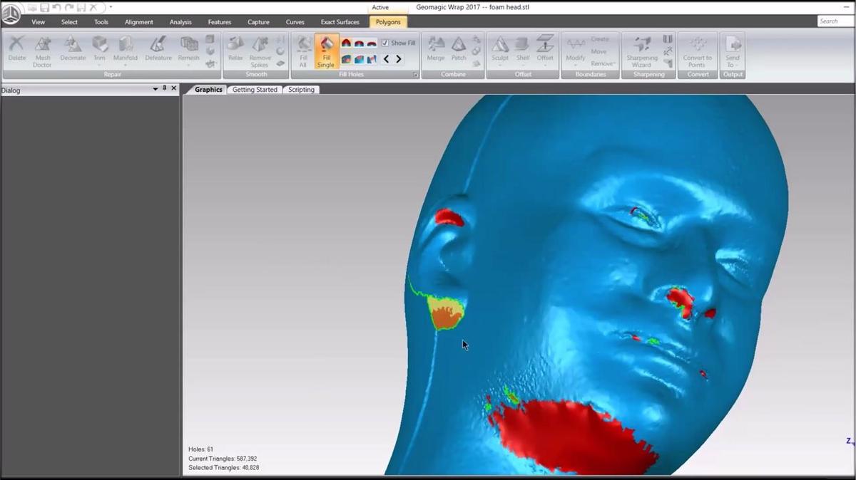 starfoam bust 3d scan
