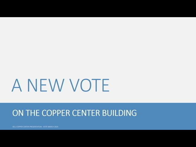 VOTE 2024 - Copper Center Petition Forum SELL - video only