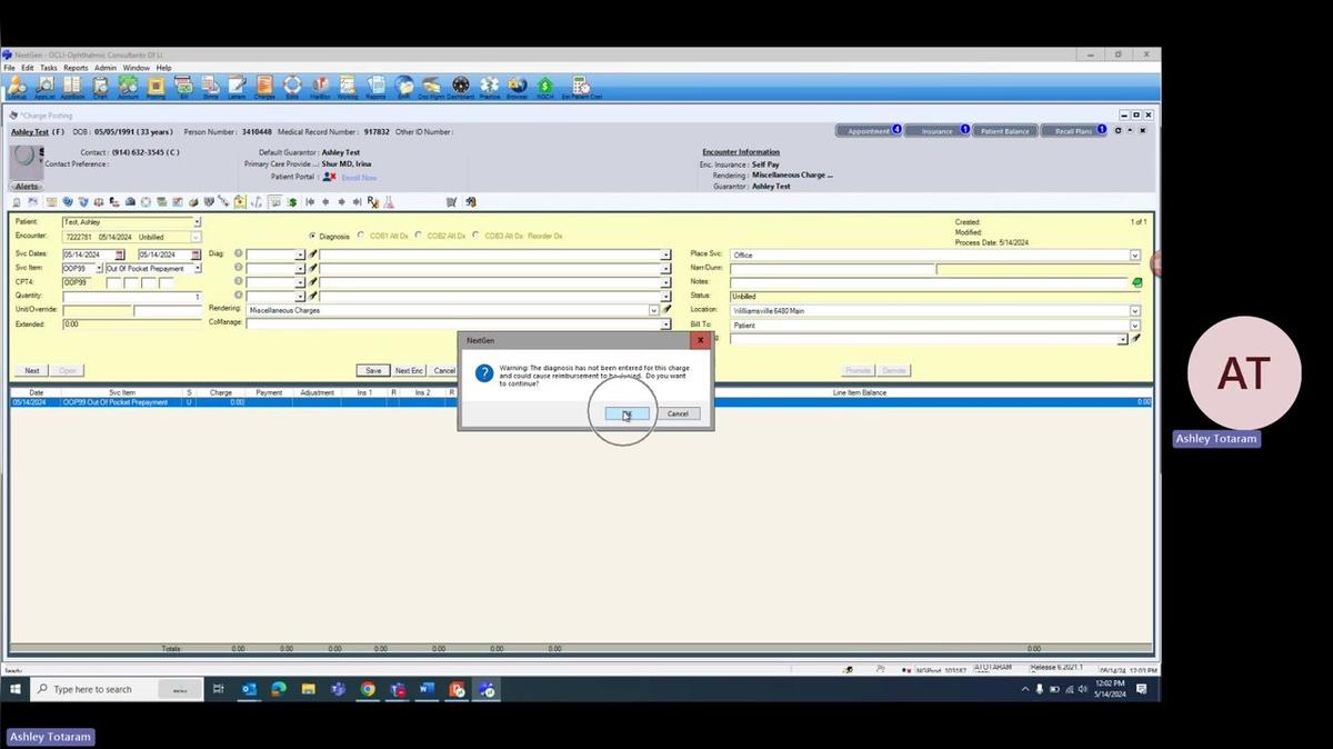 Surgical OOP Prepayment Posting - NG PM