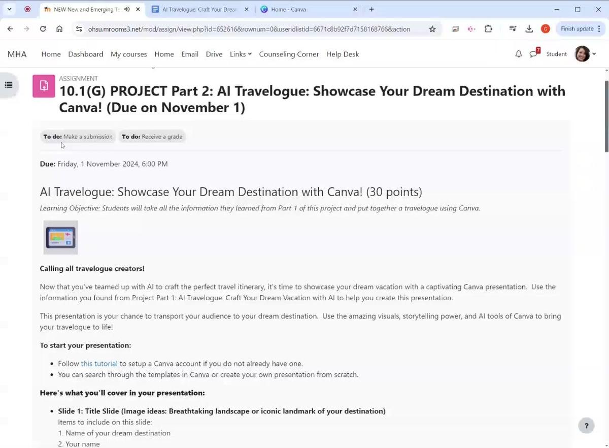 (G) AI Travelogue with Canva Explanation