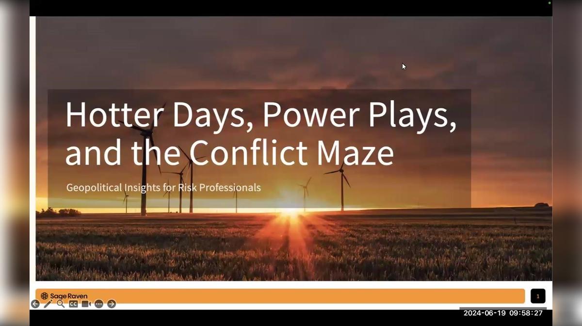 Hotter Days, Power Plays, and the Conflict Maze Webinar