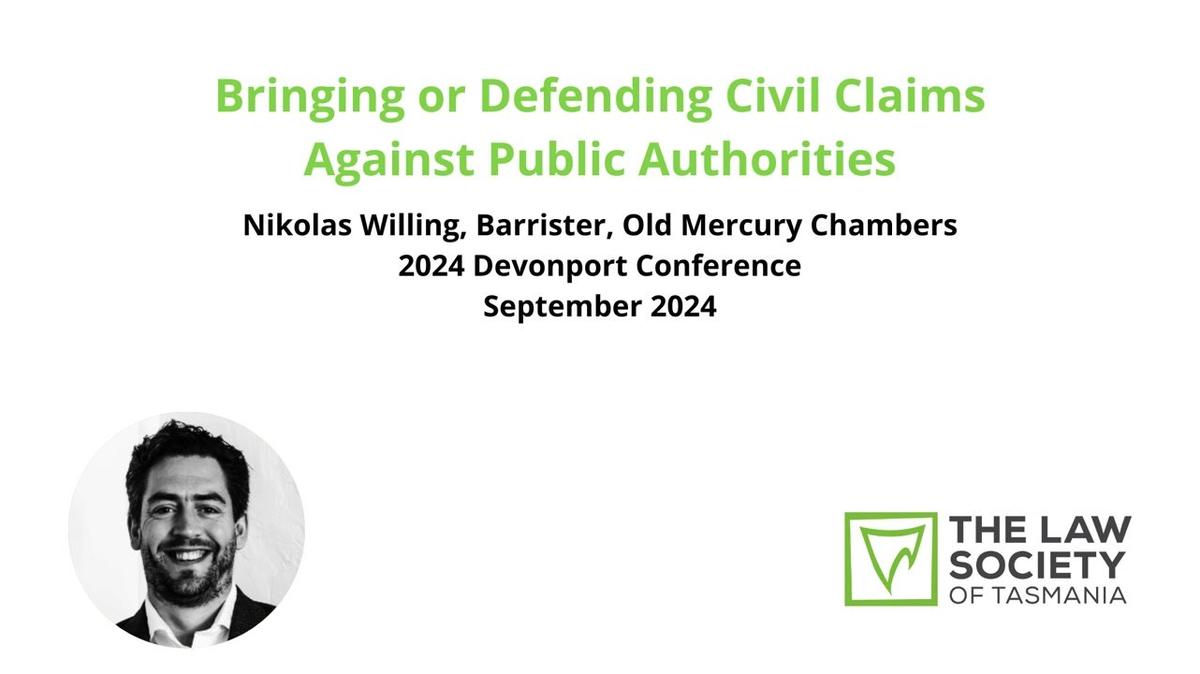 Bringing or Defending Civil Claims Against Public Authorities