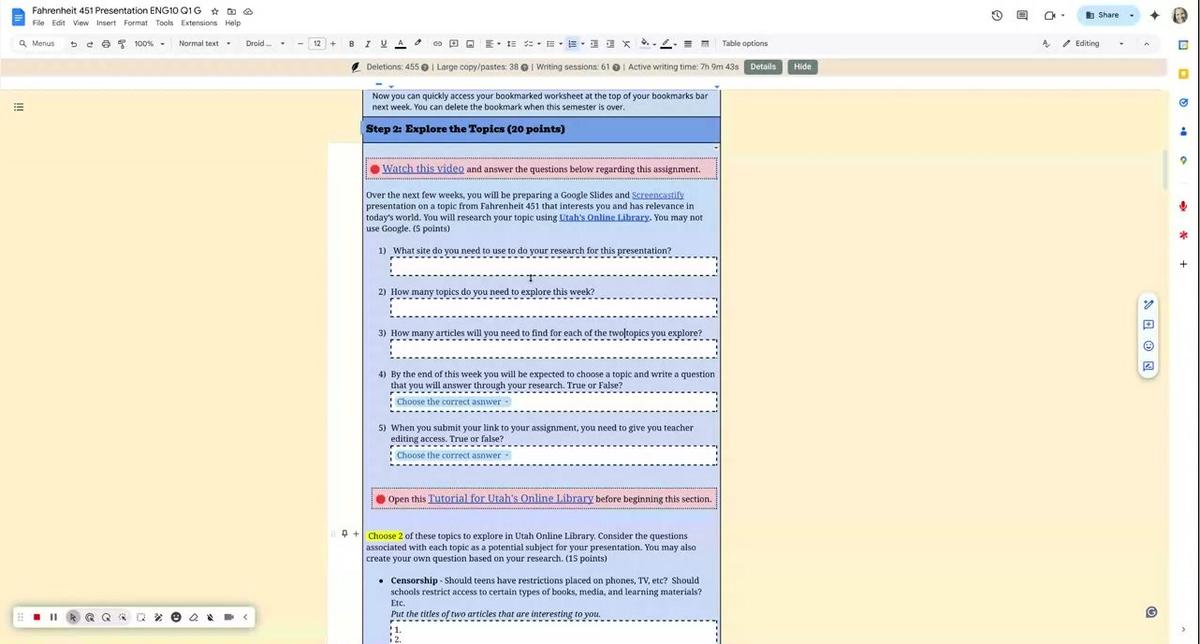 F451 Explanation of how to start exploring week 1 G_T1