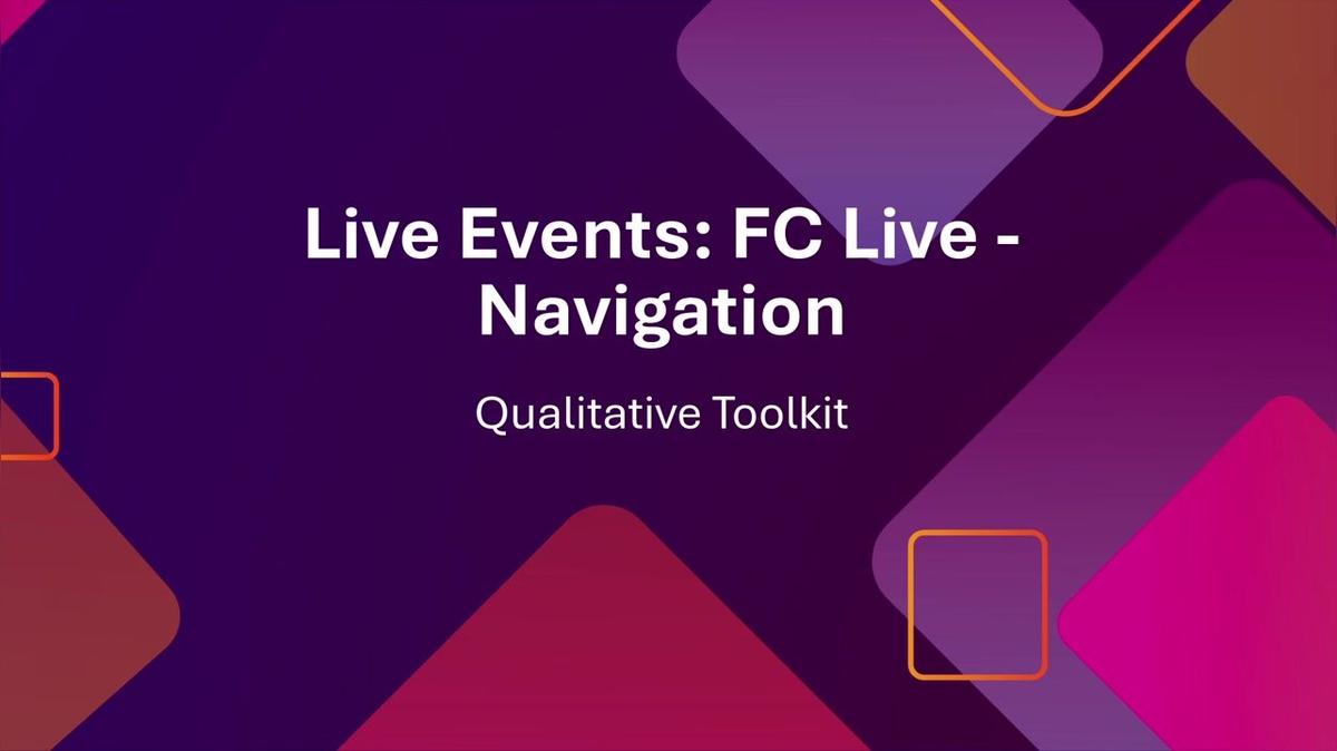 Live Events: FC Live - Navigation