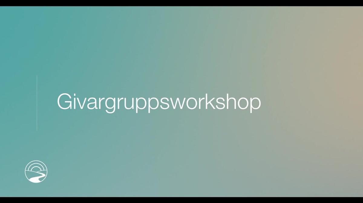 SV - Giving Group Workshop (CORE)