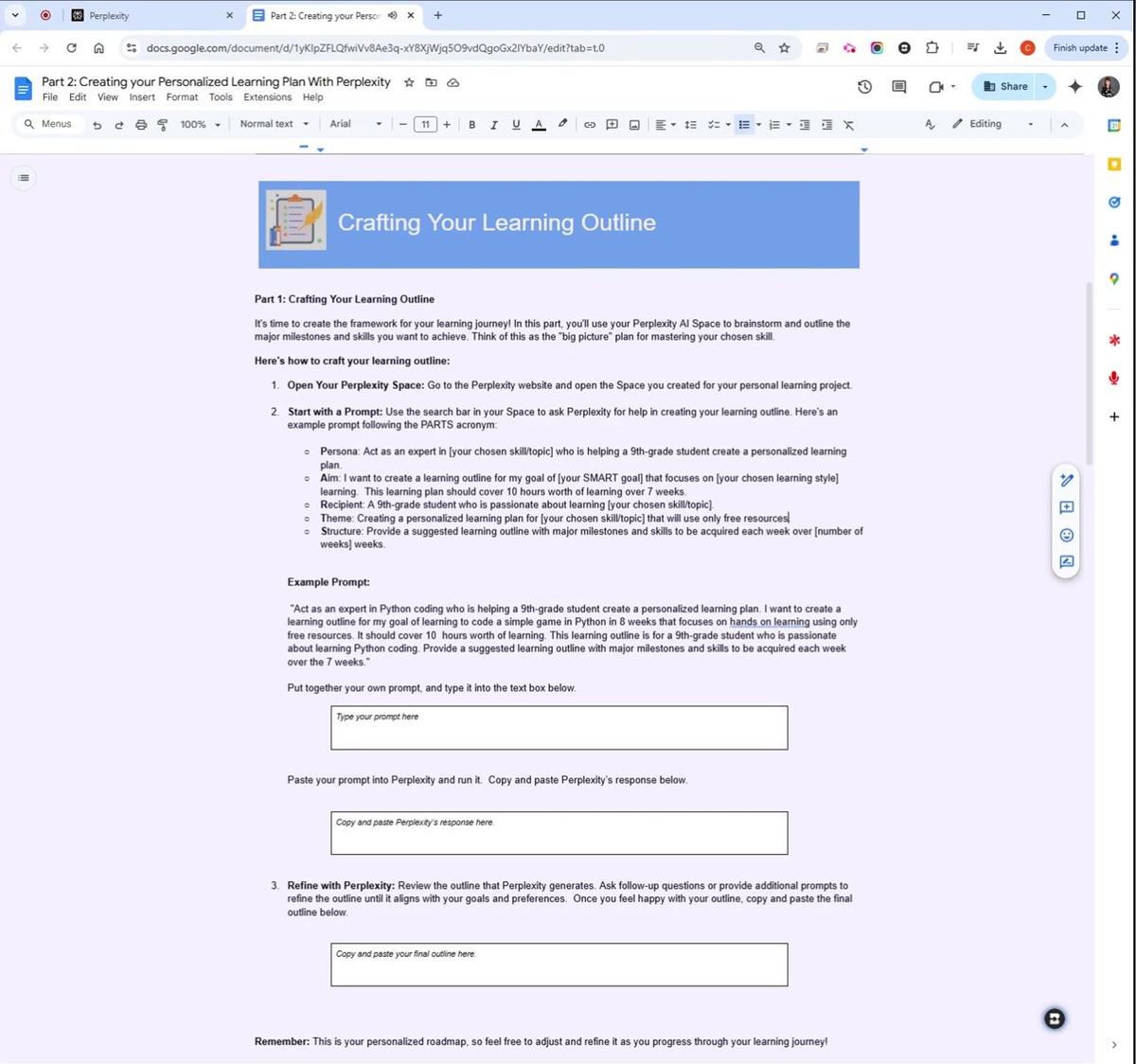 Crafting Your Learning Outline