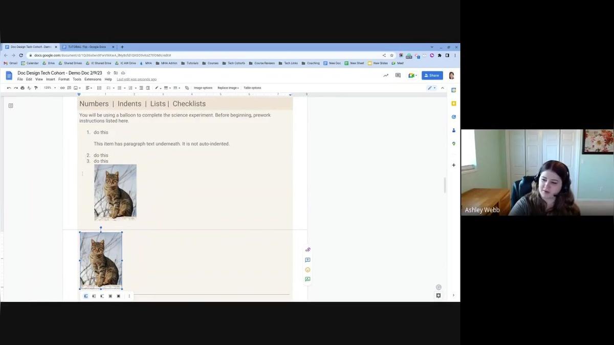 Doc Design TC - Numbers, Indents, Lists, Checklists