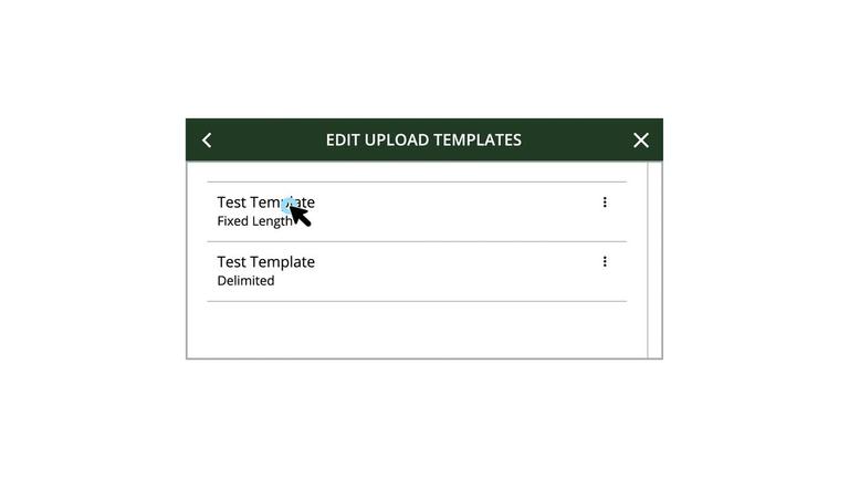 Edit &amp; Delete Upload Templates