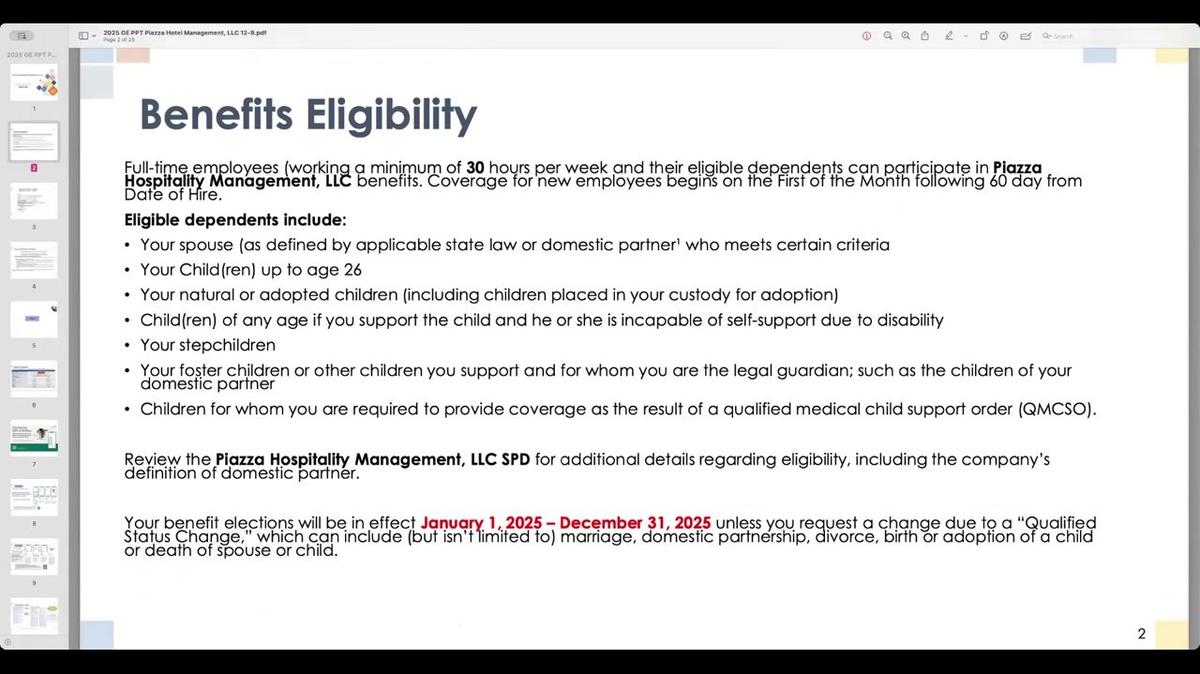 2025 Piazza Hotel Management LLC_Open Enrollment English