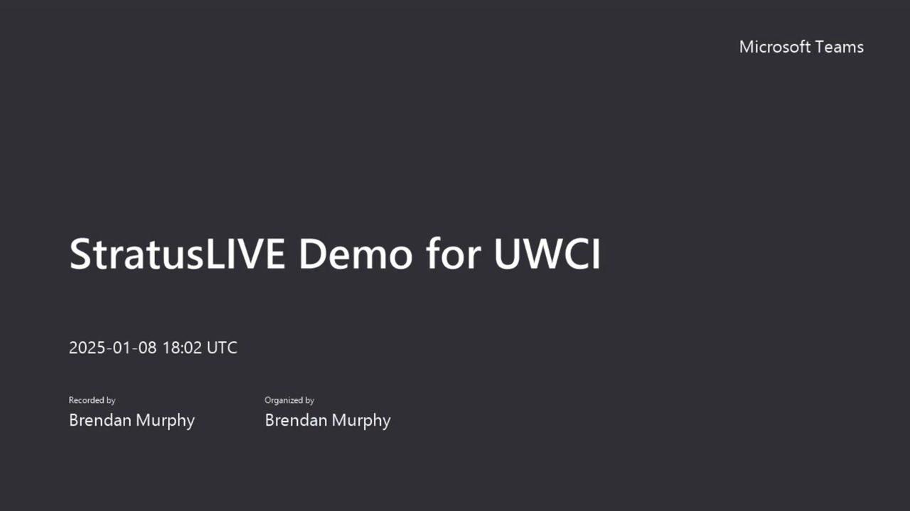 StratusLIVE Demo for UWCI-20250108_130249-Meeting Recording