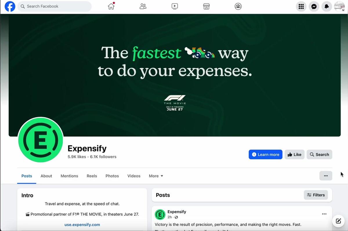 Expensify Ad Spot FB F1 Movie 7.1.25