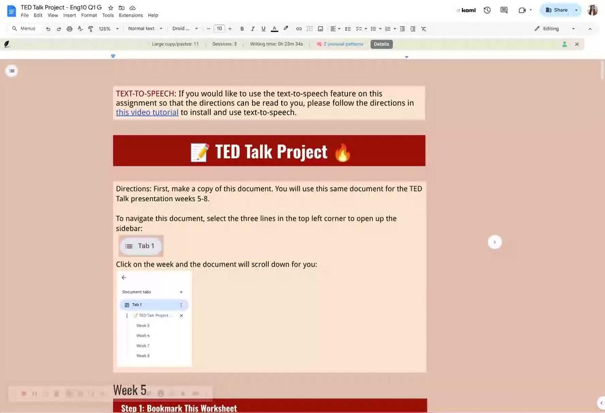 TED Talk Week 5 Walkthrough