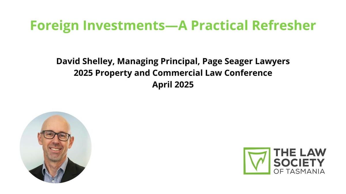 Foreign Investments - A Practical Refresher