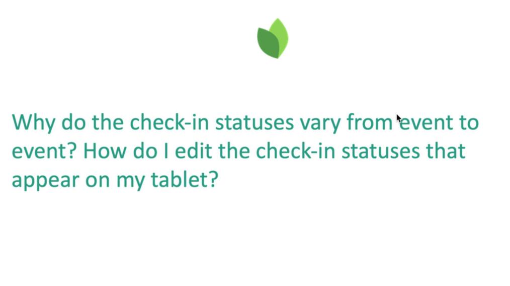 How to edit check-in statuses on tablet?