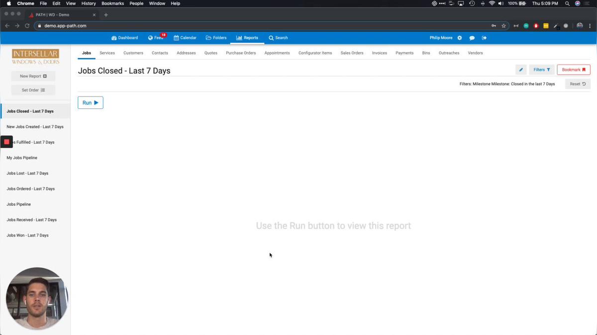 6. Running, Organization &amp; Sharing Reports - PATH ERP.mp4