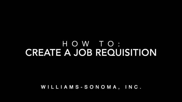 Creating a Job Requisition