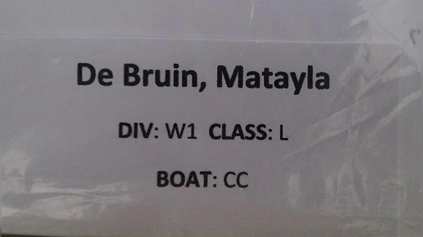 Matayla De Bruin W1 Round 1 Pass 1