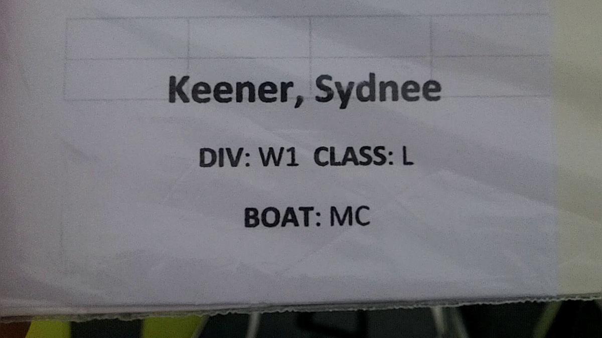Sydnee Keener W1 Round 1 Pass 1