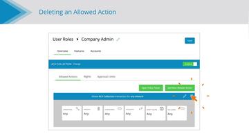 Deleting Allowed Actions
