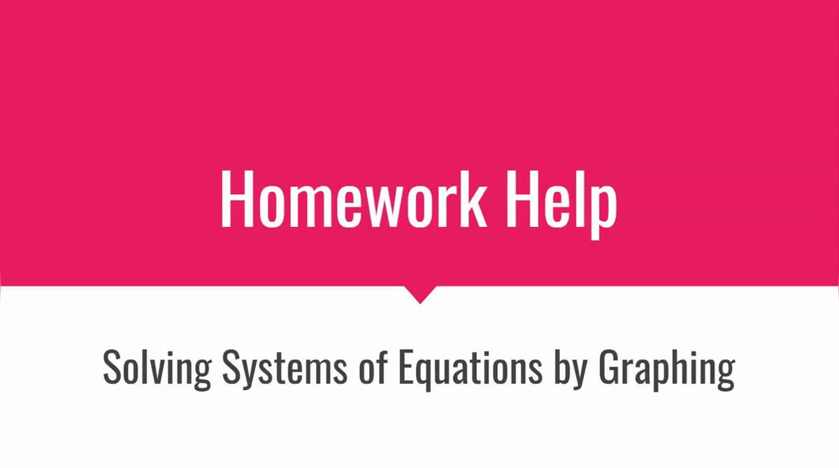 HH Solving Systems by Graphing.mp4