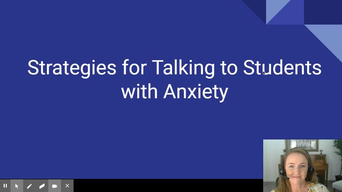 Talking to Anxious Students