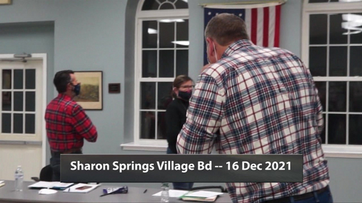 Sharon Springs Village Bd -- 16 Dec 2021