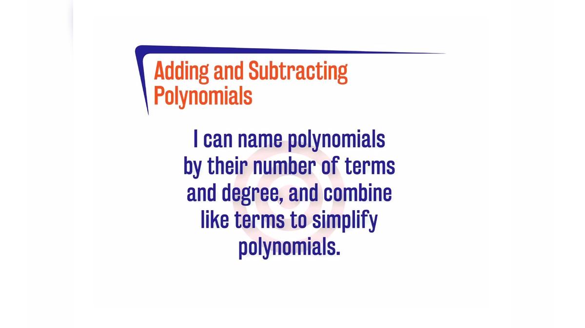 FL A.6.1 Adding and Subtracting Polynomials