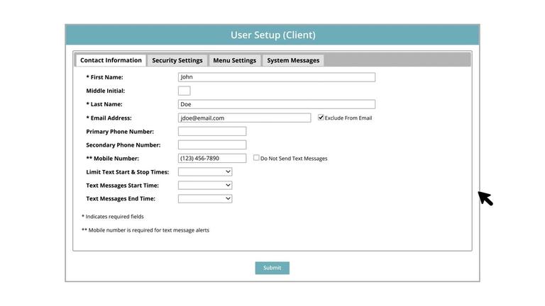 User Setup (Client)