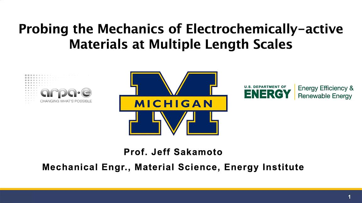 Battery Materials Technology Symposium: Probing the Mechanics of Electrochemically-active Materials at Multiple Length Scales