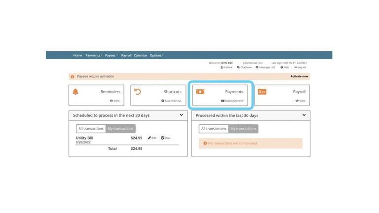 BPIPB01 - Bill Pay Navigation