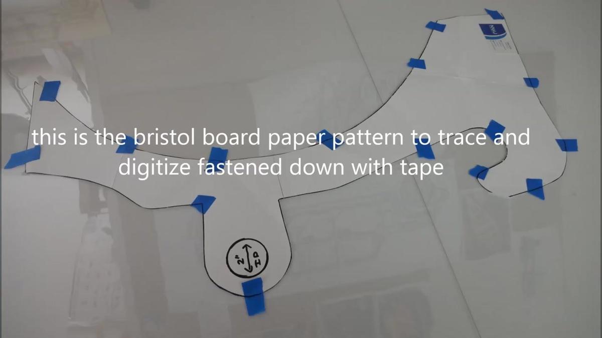 tracing a paper copy of a payloader part