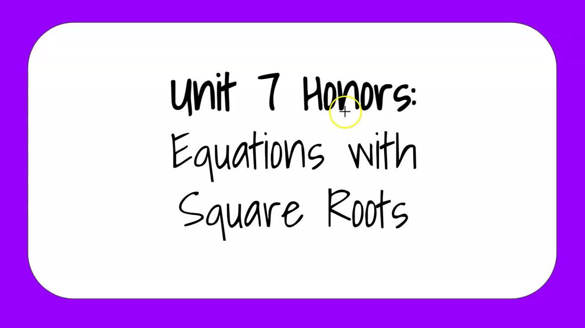 Unit 7 Honors 1.mp4