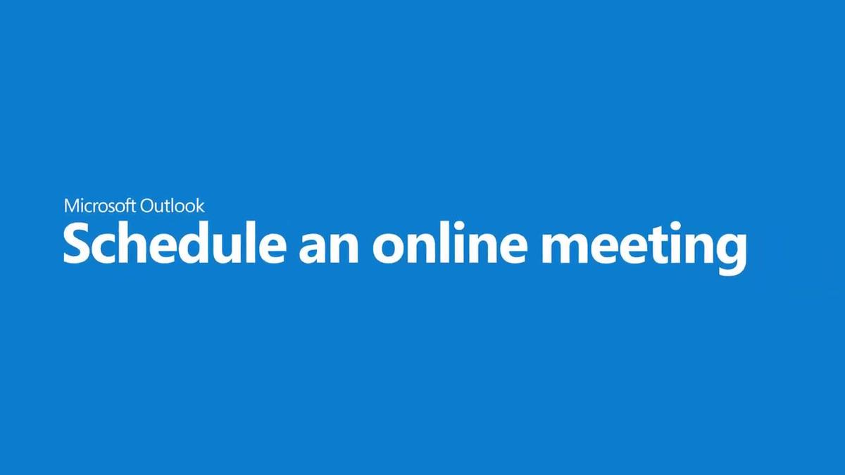 Schedule an online meeting in Outlook