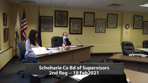Schoharie Co Bd of Supervisors -- 2nd Reg -- 19 Feb 2021