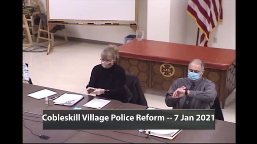 Cobleskill Village Police Reform -- 7 Jan 2021