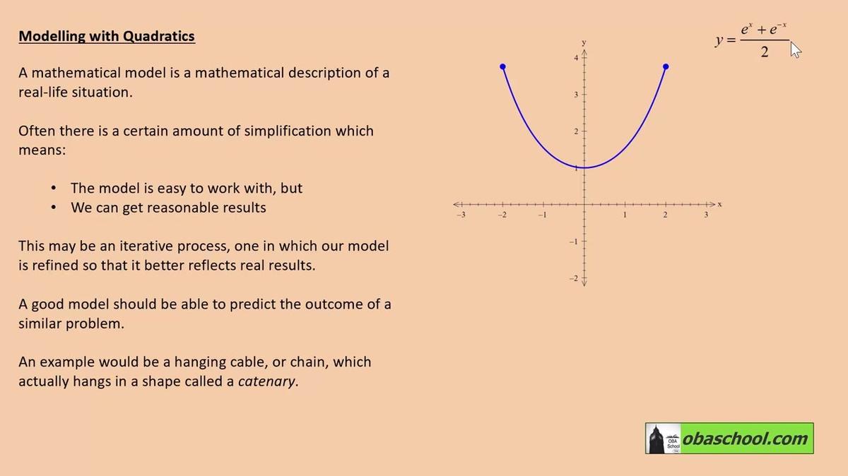 2.6.1 - Modelling with Quadratics Introduction