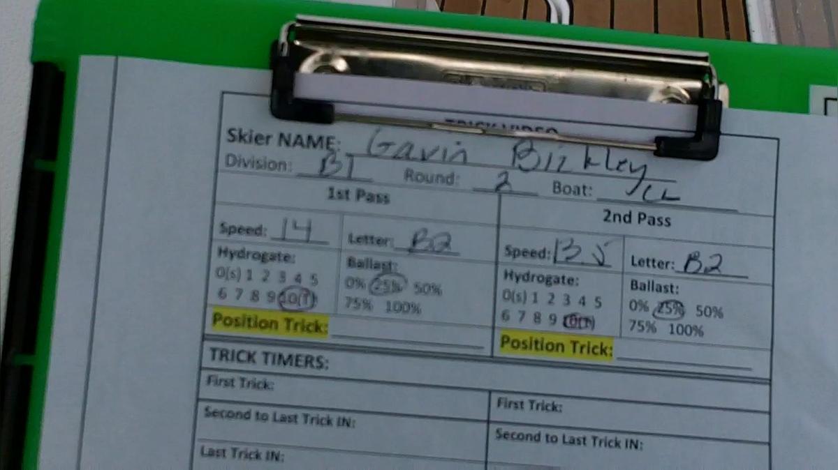 Gavin Bickley B1 Round 2 Pass 2