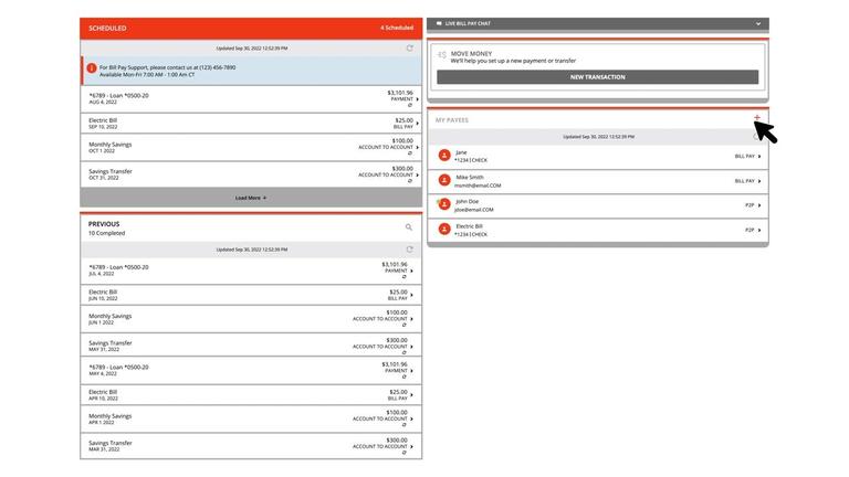 Move Money: Managing Payees