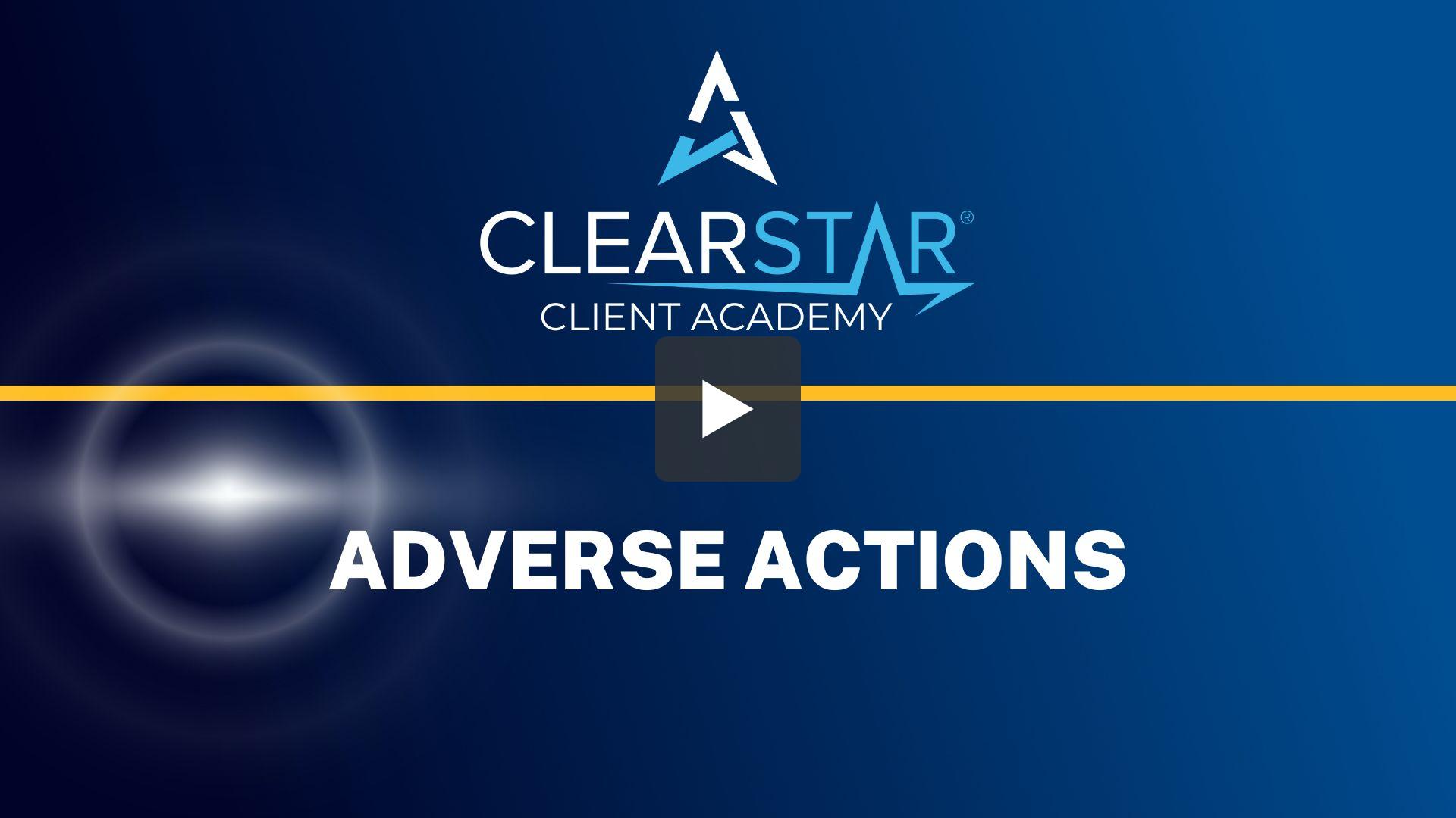 Adverse Actions | ClearStar