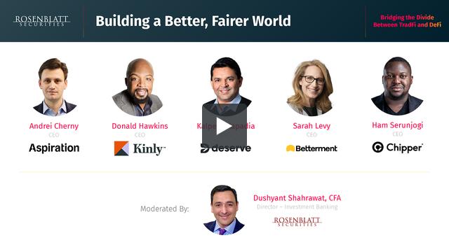 Panel: Building a Better, Fairer World