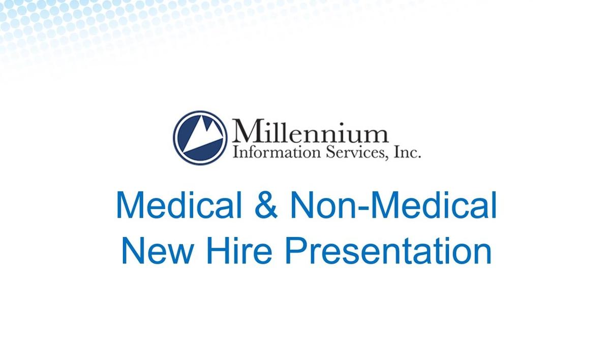 MIS Medical Dental New Hire PowerPoint 2022