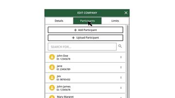 Creating &amp; Managing a Participant