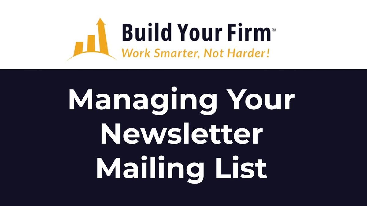 Newsletters Mailing List
