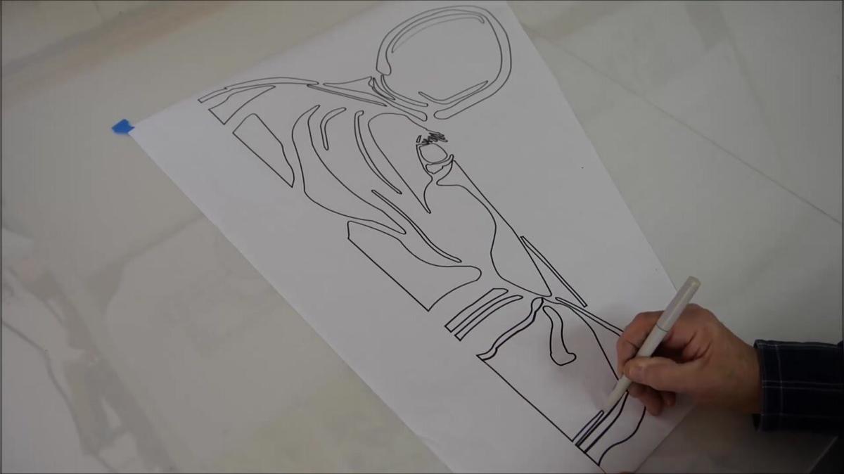 digitize a cow profile and print it to a canvas tote bag