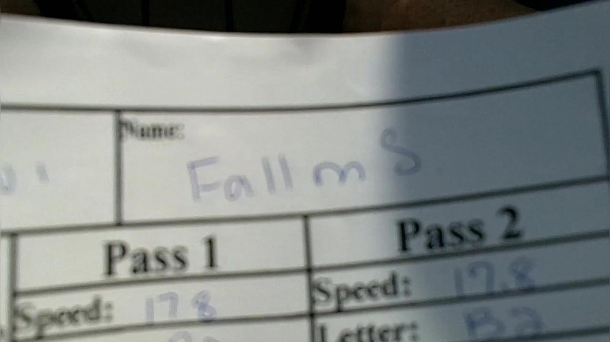 Fallon Sheffield W1 Round 1 Pass 1