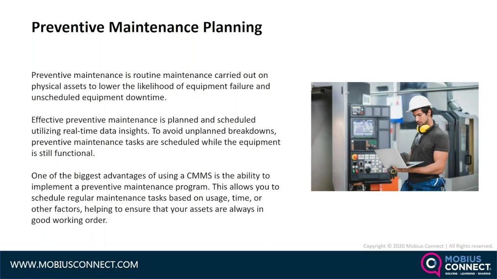 WOW GLOBAL 2023_5MF - Using a CMMS for Preventive Maintenance Planning and Asset Management