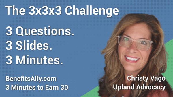 Upland Advocacy - 3x3x3 Challenge with Christy Vago