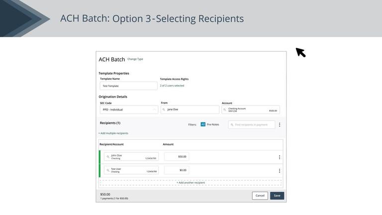 Creating an ACH Batch