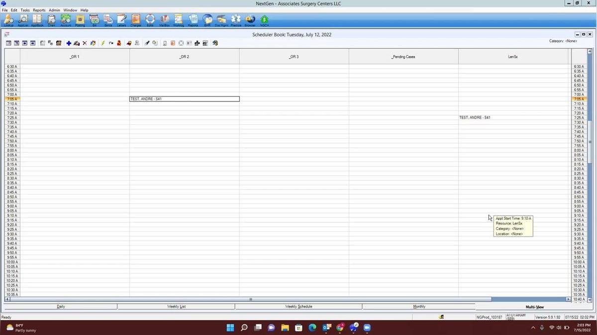 Checking In Surgery Patients in NG ASC